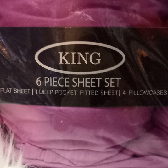 Bamboo Essence King Size Raspberry Pink- 6 Piece Sheet Set - Picture 5 of 10